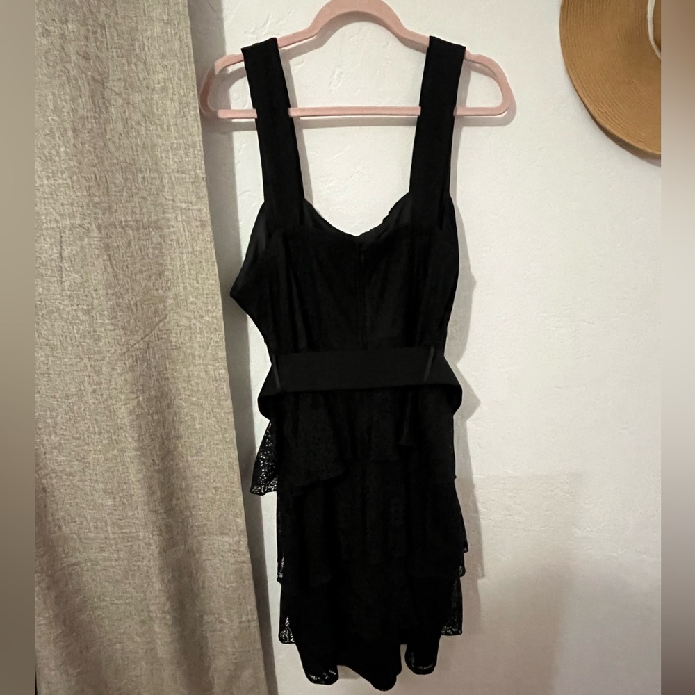 Ruby Rox black lace dress with belt